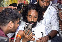 | Photo: PTI  : Jharkhand Student Leader Devendra Nath Mahto Takes Water After Sonam Wangchuk’s Appeal, Hunger Strike Continues 