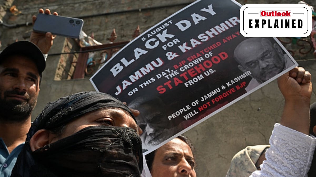 Article 370 abrogation day protest in Jammu and Kashmir  - Getty Images