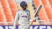 India Vs Sri Lanka Live Streaming, Warm-Up Match 2026: Preview, When And Where To Watch Practice Match | Photo: AP/Ashwini Bhatia : India's captain Shubman Gill celebrates his fifty runs on day one of the cricket test match between Afghanistan and India in New Chandigarh.