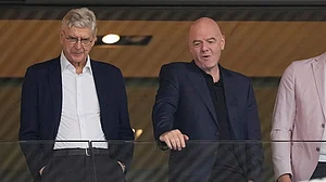 Martin Meissner/AP Photo : FIFA president Gianni Infantino faces intense pressure and a leadership crisis after his controversial to sell future World Cup stakes was dropped.