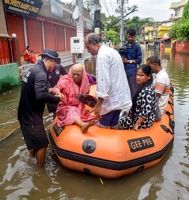 Waterlogging after heavy rain