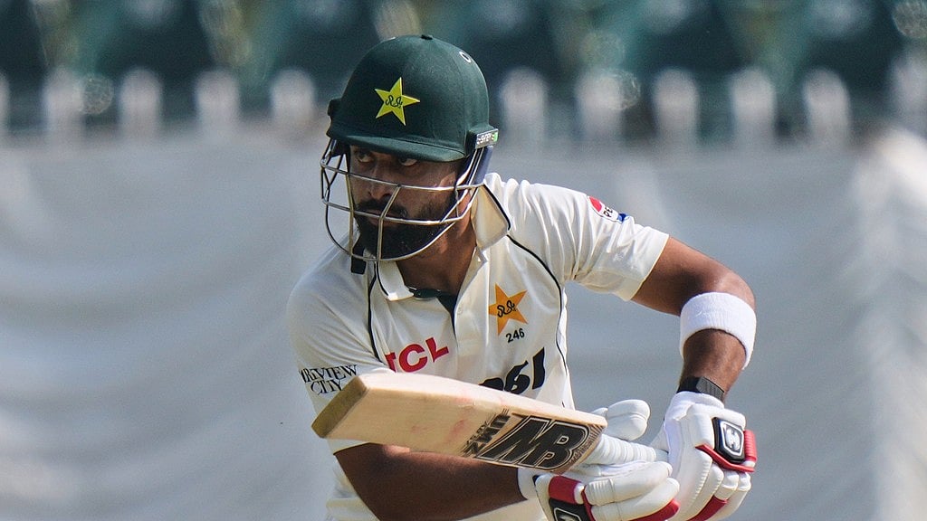 Pakistan's Abdullah Shafique bats during the first day of the second test cricket match between Pakistan and South Africa in Rawalpindi.  - Anjum Naveed/AP Photo