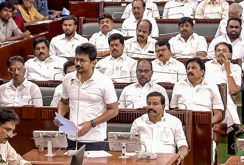 Udhayanidhi Stalin during Tamil Nadu Legislative Assembly session