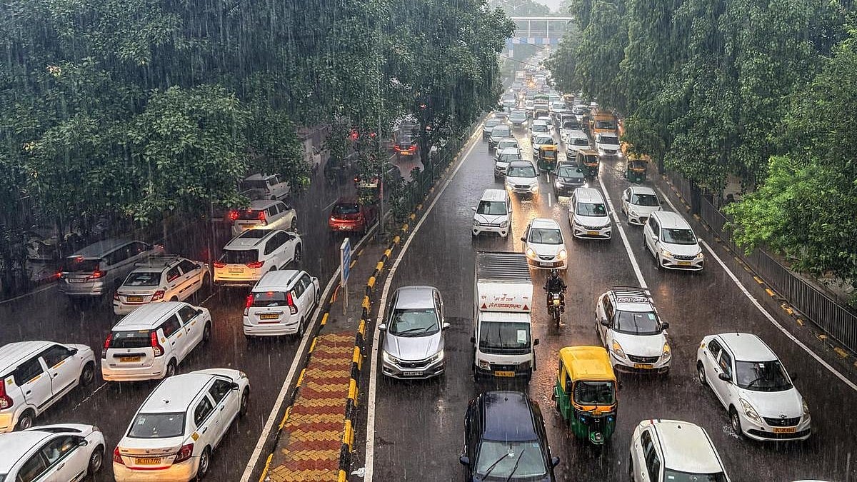 IMD Issues Red Alert As Heavy Rain Causes Traffic Snarls, Waterlogging In Delhi