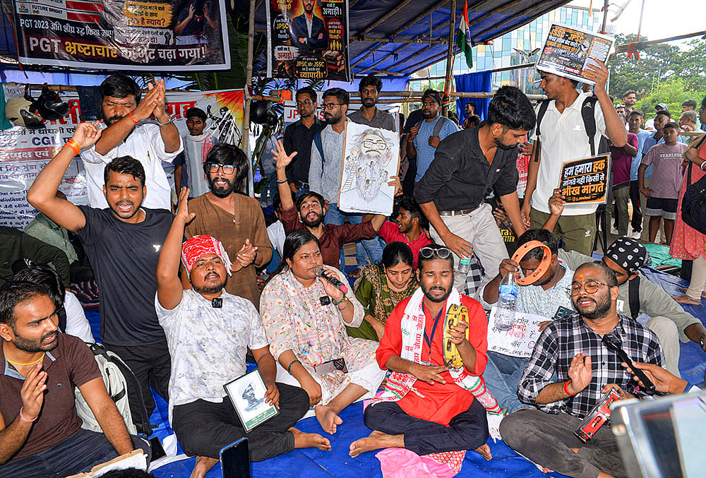 Students protest Jaipal Singh Stadium Ranchi