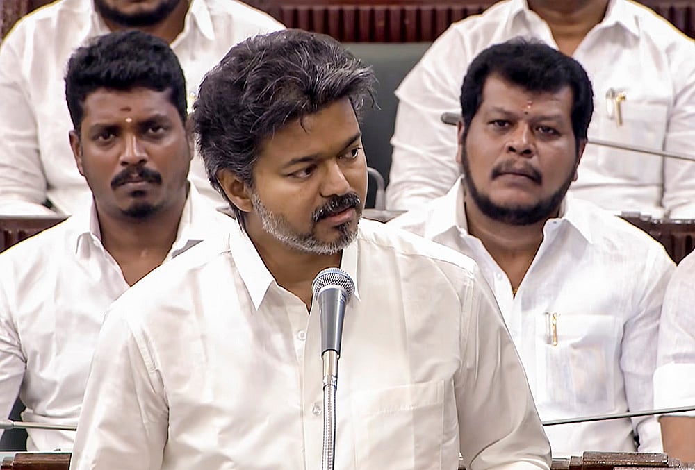CM Joseph Vijay during Tamil Nadu Legislative Assembly session