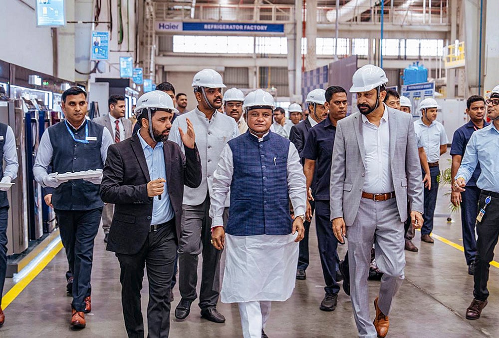 CM Majhi visits Haier manufacturing facility in Noida