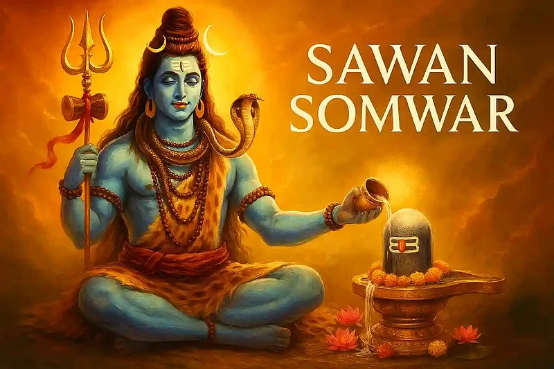 Lord Shiva Sawan Somwar festival poster