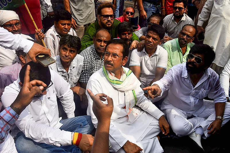 Congress protest in Kolkata
