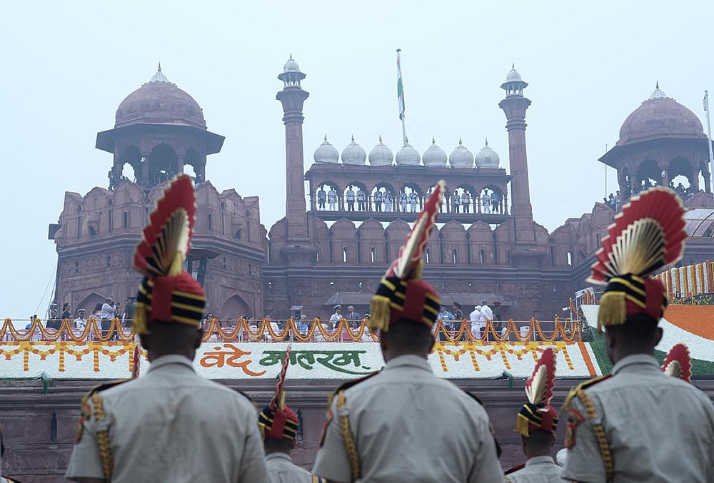 Delhi Police personnel during the 80th Independence Day 