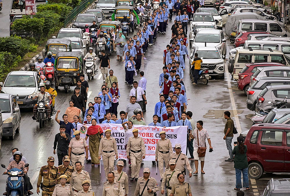 Students rally in Imphal