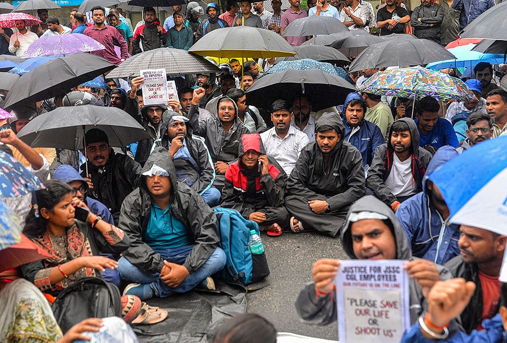 Jharkhand: JSSC-CGL appointees protest cancellation of exam