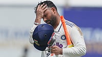 Eranga Jayawardena/AP Photo : India's Rishabh Pant walks off the filed after losing his wicket during the day four of the first cricket test match between Sri Lanka and India in Galle, Sri Lanka.
