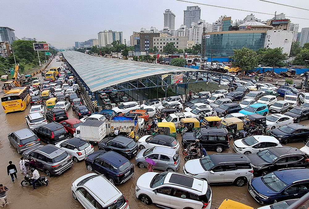 Monsoon rain in Gurugram
