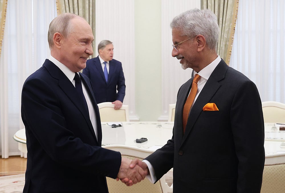 Vladimir Putin and S Jaishankar