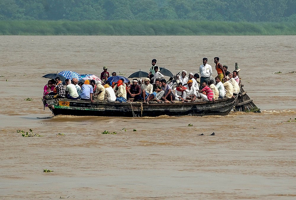 Rise in water level of Ganga river