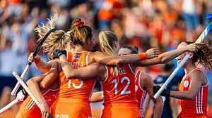 FIH : Netherlands women's hockey team players in action in the FIH Women's Hockey World Cup 2026.