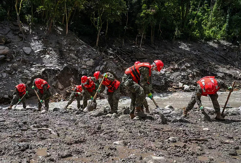 Himalayan river basin debris flow