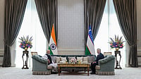 X@MEAIndia : Prime Minister Narendra Modi and Uzbekistan President Shavkat Mirziyoyev
