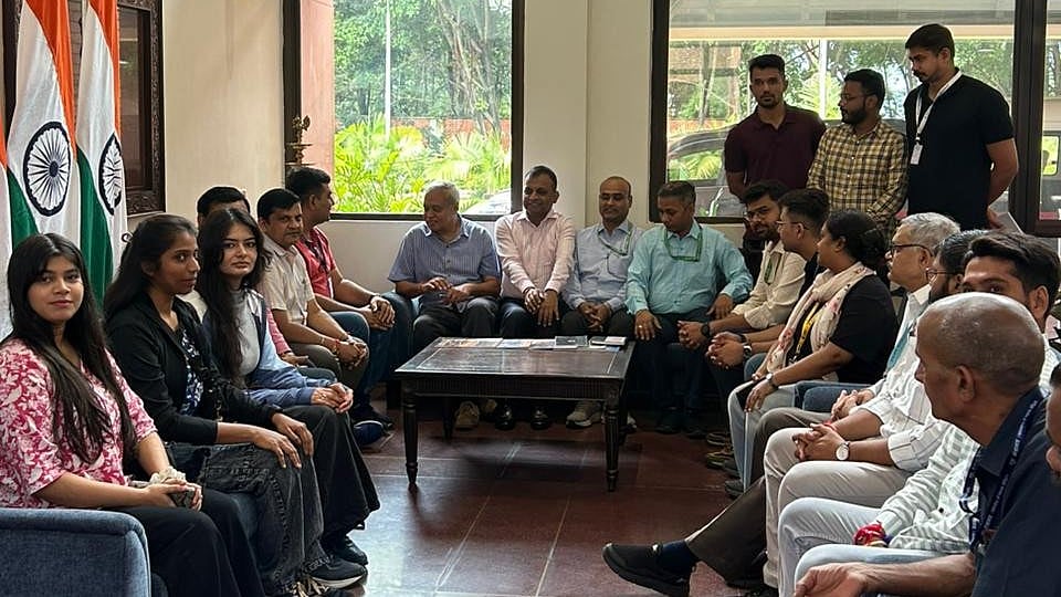 Indian ambassador to Nepal Naveen Srivastava meets the Indian forensic team - X@navsri6619