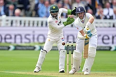 England's captain Joe Root bats during the second cricket test match between England and Pakistan in London. - | Photo: AP/Dave Shopland