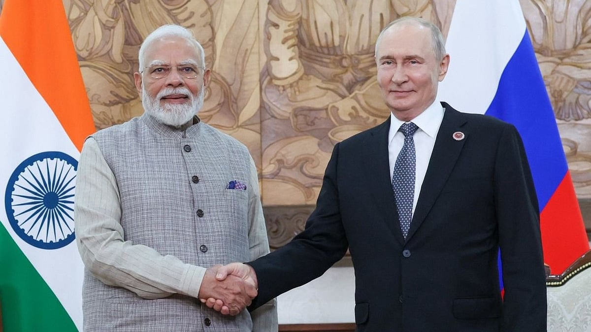 Prime Minister Narendra Modi meets Russian President Vladimir Putin - X@narendramodi