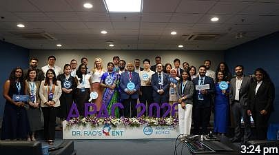 Dr. Shree Rao, Dr. G.V.K. Chaitanya Rao, and delegates on stage at the APAC 2026 conference