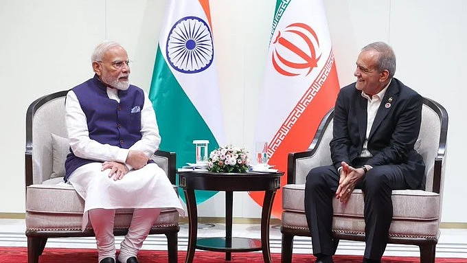 Prime Minister Narendra Modi With Iranian President Masood Pezeshkian