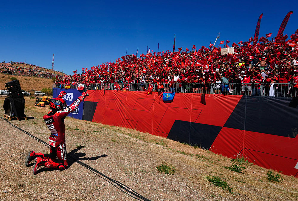 Spain GP Motorcycle Racing highlights-Marc Marquez of the Ducati Lenovo Team