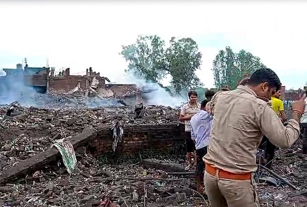 Fire incident in Kaushambi