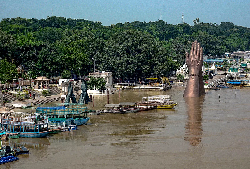 Varanasi ghats submerged water level