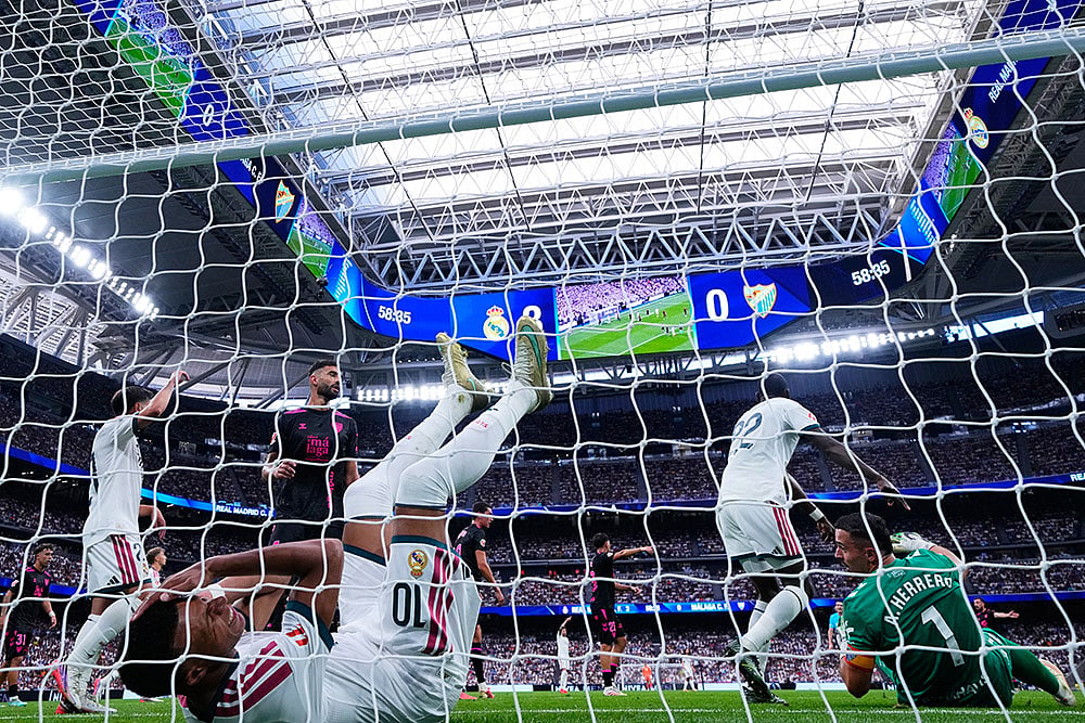 La Liga Soccer Match: Real Madrid vs Malaga Kylian Mbappe