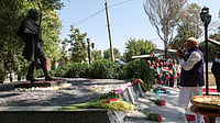 X/@airnewsalerts : PM Modi pays floral tribute to Mahatma Gandhi in Bishkek