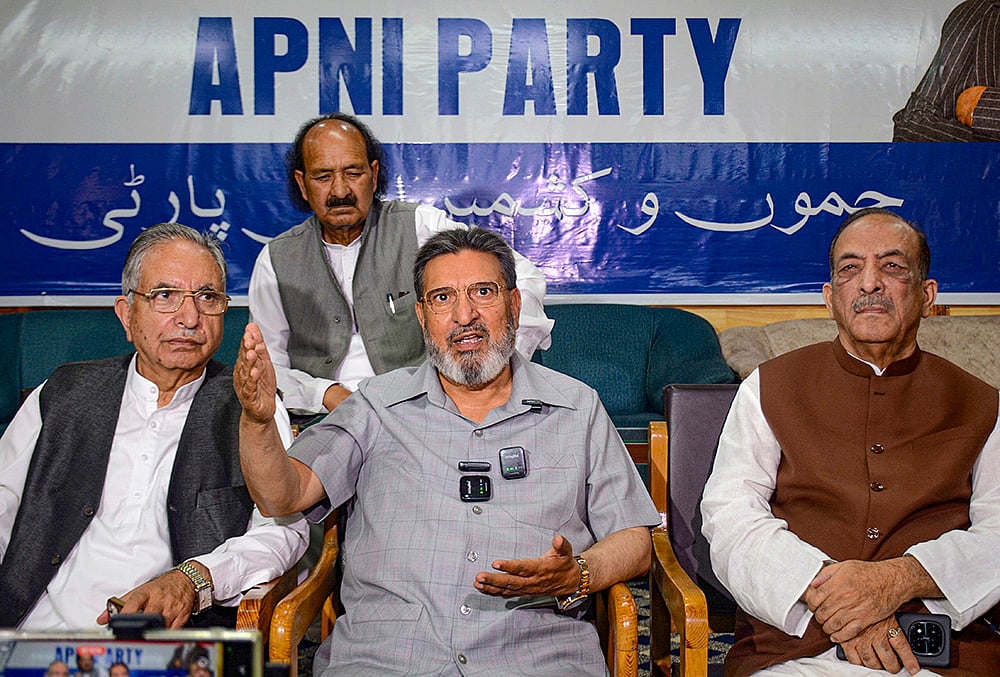 Apni Party press conference in Srinagar
