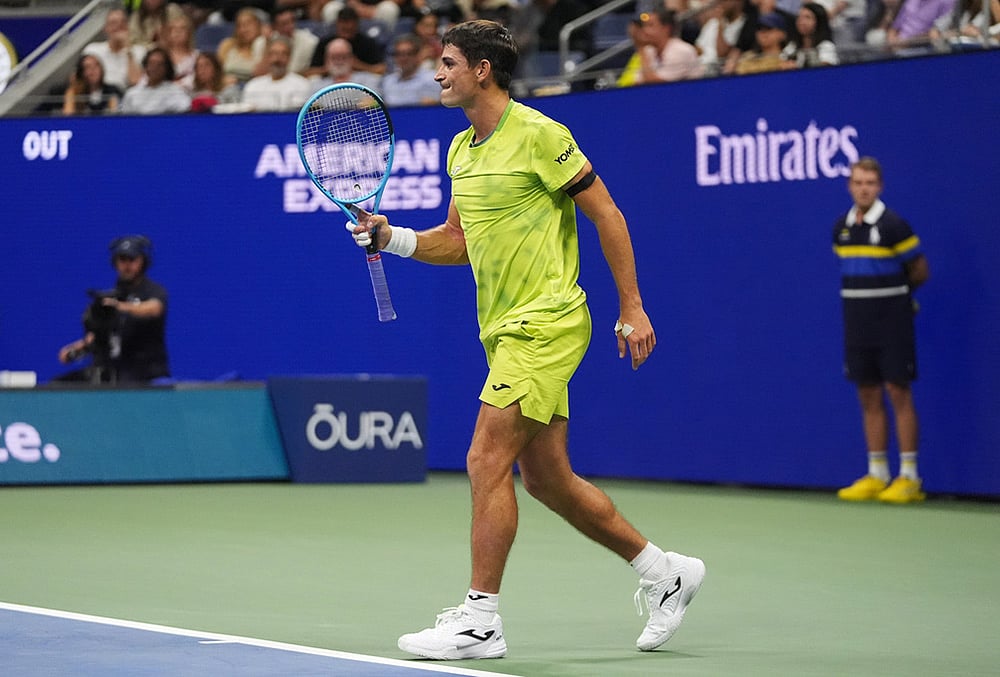 Mariano Navone US Open 2026 tennis vs Novak Djokovic