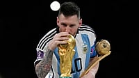 Six World Cups, 125 Goals & Four Major Trophies: Breaking Down Lionel Messi’s Extraordinary Argentina Legacy | Photo: AP/Martin Meissner, File : Argentina's Lionel Messi kisses the trophy after winning the World Cup final soccer match between Argentina and France in Lusail, Qatar, Dec. 18, 2022. Argentina won 4-2 in a penalty shootout after the match ended tied 3-3.