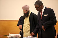 X : Gurmeet Singh became a US citizen in 2011 after arriving in the country from India in 1992.