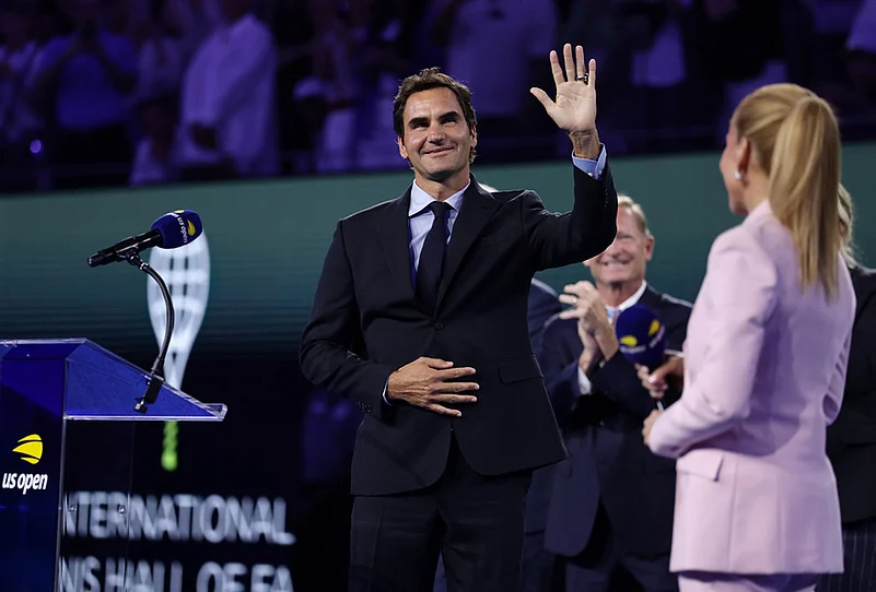 Roger Federer Receives Hall Of Fame Ring US Open 2026