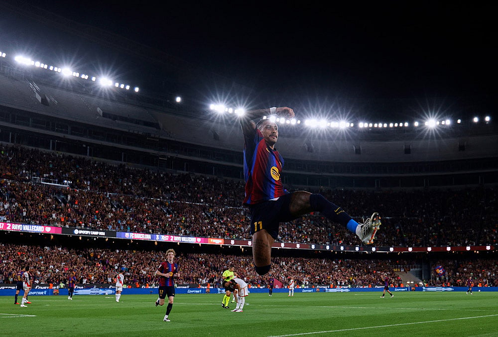 Barcelona vs Rayo Vallecano spain soccer La liga highlights-Barcelonas Raphinha 