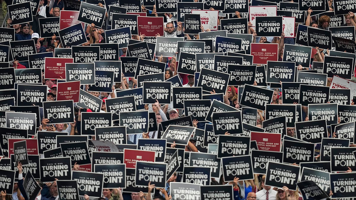 People attending Charlie Kirk's Funeral | - John Locher