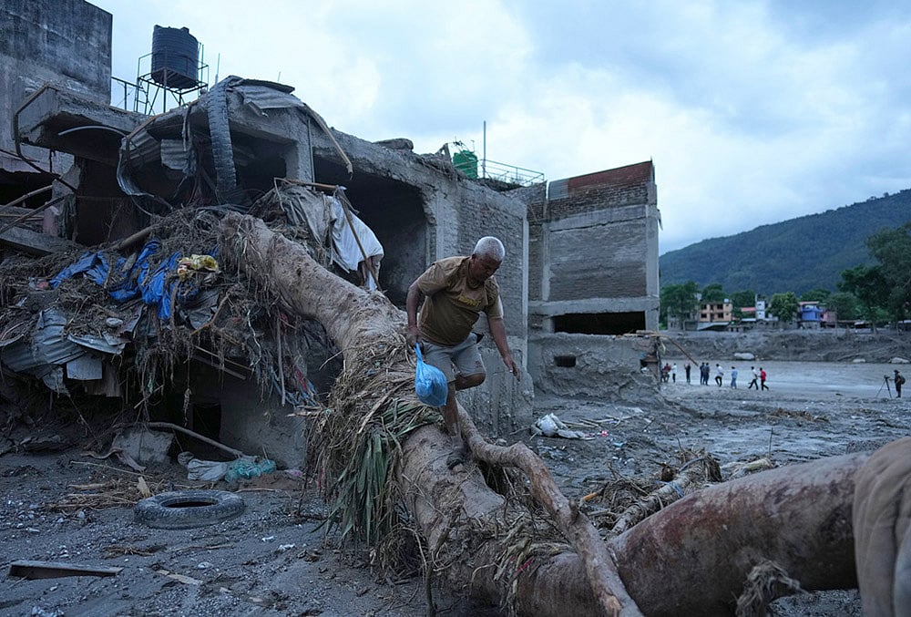 Salvaging belongings after flood