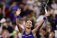Alexandra Eala Makes Flying Start At US Open, Sweeps Aside Mary Stoiana In Straight Sets | Photo: AP/Adam Hunger : Alexandra Eala, of the Philippines, reacts during her match against Mary Stoiana, of the United States, during the first round of the U.S. Open tennis championships Tuesday, Sept. 1, 2026, in New York.