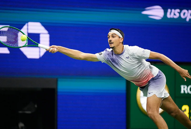Arthur Ashe Stadium late night tennis match 2026