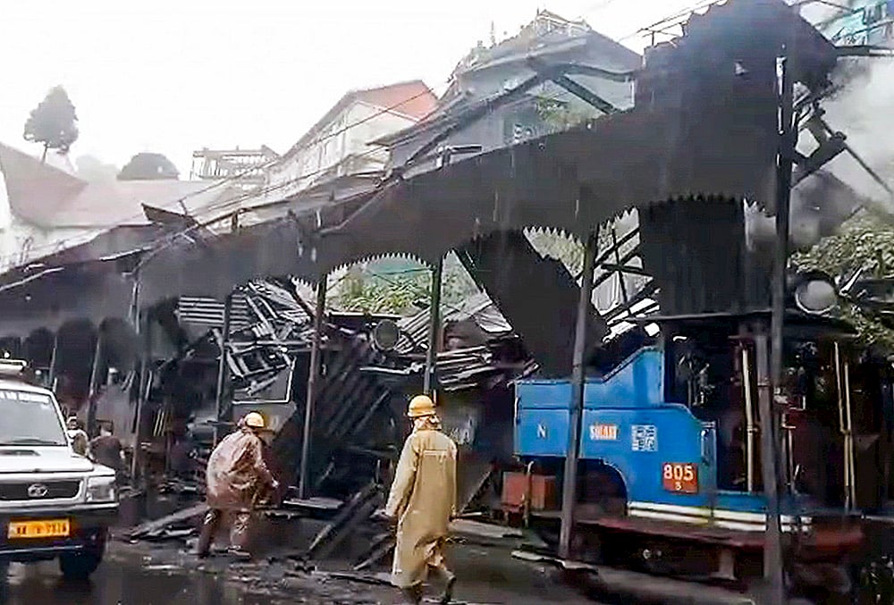 Seven injured as roof of Darjeeling Himalayan Railway loco shed collapses after rain
