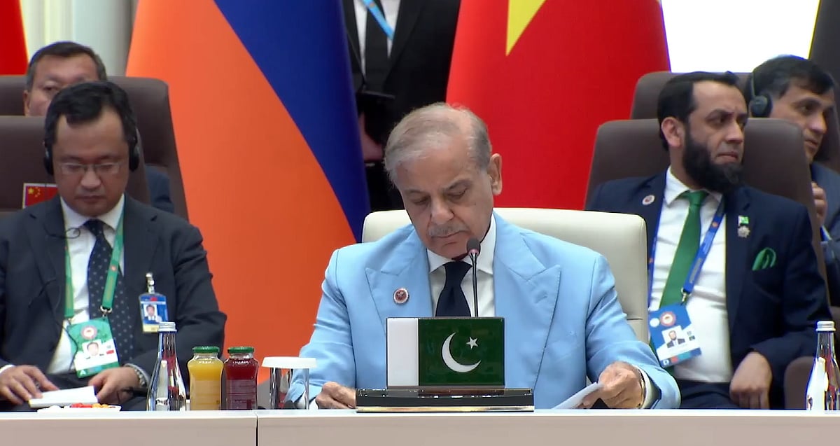 Shehbaz Sharif says water cannot be used for political leverage as he raises the Indus Waters Treaty dispute at the SCO Summit. - X
