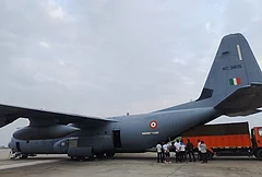 The fifth Indian aircraft, carrying a 11-member rescue team with specialised equipment, and 5.5 tonnes of essential medicines, departs for Nepal. - | Photo: @DrSJaishankar/X via PTI