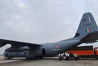 | Photo: @DrSJaishankar/X via PTI  : The fifth Indian aircraft, carrying a 11-member rescue team with specialised equipment, and 5.5 tonnes of essential medicines, departs for Nepal. 