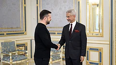 External Affairs Minister S Jaishankar and Ukrainian President Volodymyr Zelenskyy - X@ZelenskyyUa