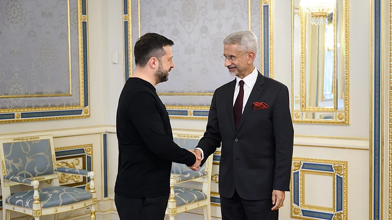 External Affairs Minister S Jaishankar and Ukrainian President Volodymyr Zelenskyy - X@ZelenskyyUa