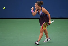 Jasmine Paolini, of Italy, celebrates winning a point against Lucrezia Stefanini, of Italy, during the second round of the U.S. Open tennis championships Wednesday, Sept. 2, 2026, in New York. - | Photo: AP/Kirsty Wigglesworth